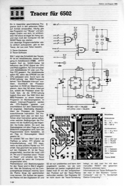 Tracer für 6502 (Harware erkennt OP-code)