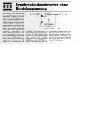 Synchronisationsinverter (vert. Bildsynch. für QL, ZX81)