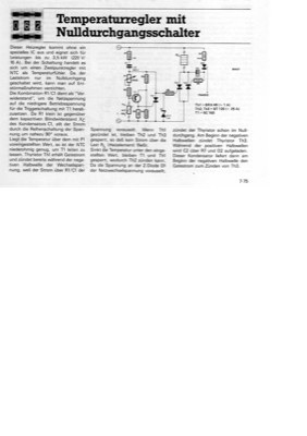 Temperaturregler mit Nulldurchgangsdetektor (Zweipunktregler mit NTC)