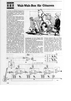 Wah-wah-Box für Gitarren