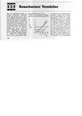Rauscharmer Verstärker (mit 741)