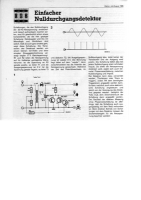 Einfacher Nulldurchgangsdetektor