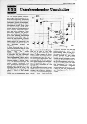 Unterbrechender Umschalter (CMOS Schalter, Brek before Make )