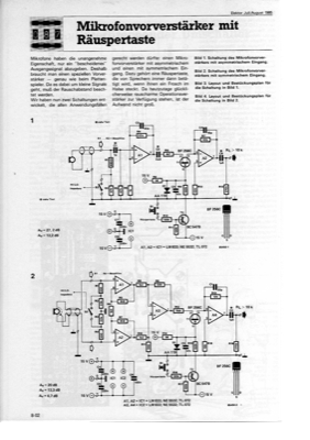 Mikrofon mit Räuspertaste (Mikrofonverstärker)