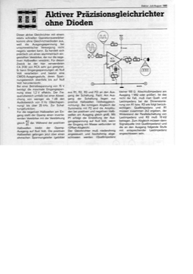 Präzisionsgleichrichter (mit CA3130)