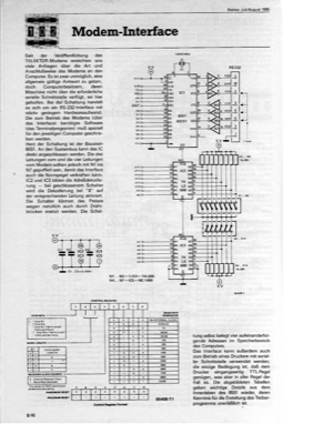 Modem-Interface (V24 zu 6551)