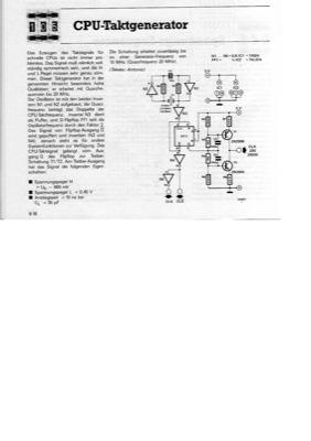 CPU-Taktgenerator (bis 10-MHz-Takt)