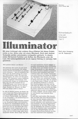 Illuminator, Teil 1