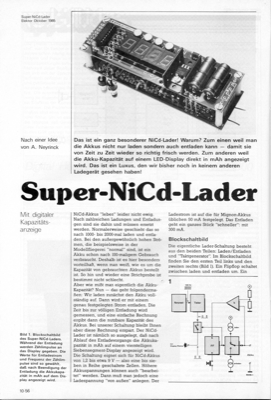 Super-NiCd-Lader (Kapazitäts-Anzeige)