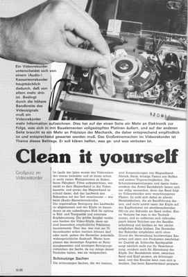 Clean it yourself (Videorekorder-Reinigung)