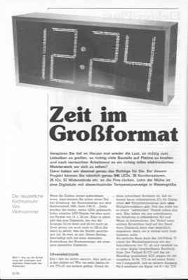 Grossformat-Uhr (LEDs)