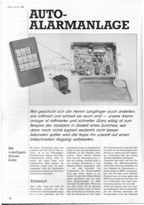 Auto-Alarmanlage (Code-Schloss)