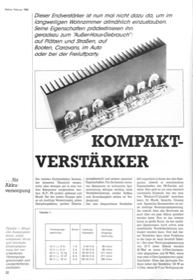 Kompakt-Verstärker bis 100W (Akku-Versorgung)