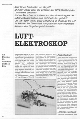 Luft-Ionen-Detektor