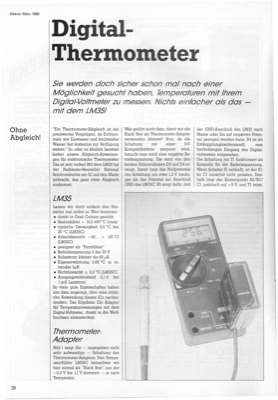 Digital-Thermometer (mit DVM LM35)