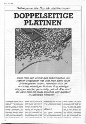 Platinen doppelseitig (Durchkontaktierung)