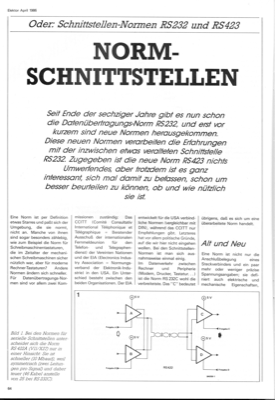 Schnittstellen (RS232 RS423 RS422)