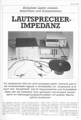 Lautsprecher-Impedanz (Lautsprecher)