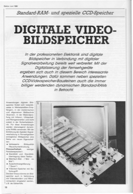 Digitale Video-Bildspeicher