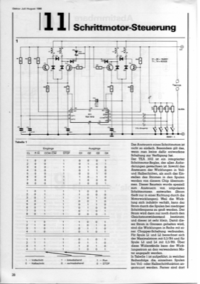 Schrittmotor-Steuerung (mit TEA1012)