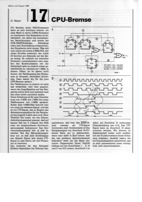 CPU-Bremse (6502-Taktfrequenz umschalten)