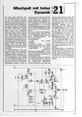 Mischpult mit hoher Dynamik