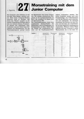 Morsetraining mit dem Junior-Computer