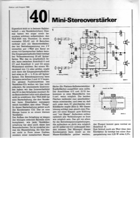 Mini-Stereoverstärker (mit TEA2025)