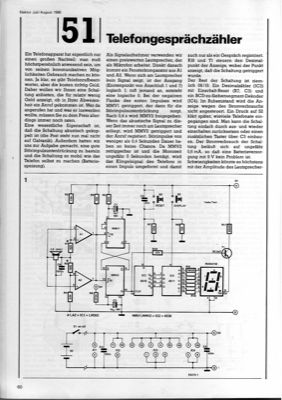 Telefongesprächszähler (registriert Telefonklingeln)