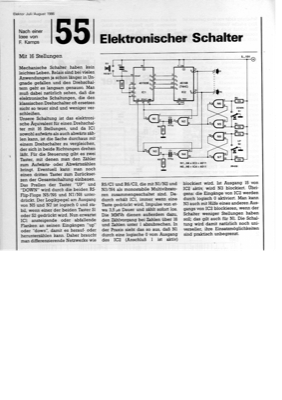 Elektronischer Schalter (Zähler mit 16 selektierbaren Ausgängen)