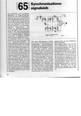 Synchronisationssignalsieb (Digitallogik vom TV-Synchronsignal angesteuert)