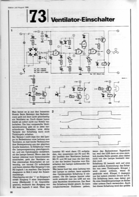 Ventilator-Einschalter (lichtempfindlicher Schalter)