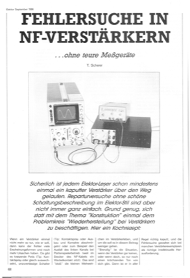 Fehlersuche in NF-Verstärkern