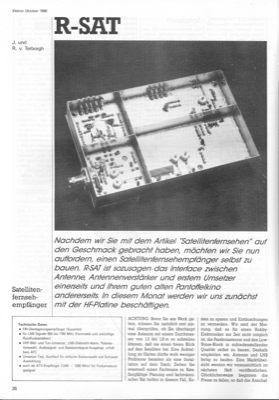 R-SAT Satellitenfernsehempfänger, Teil 1