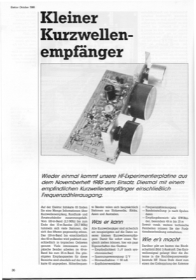 KW-Empfänger (Frequenzzähler-Ausgang)