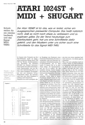 Shugart Midi-Interface für Atari 1024ST