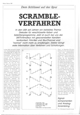 Scramble Verfahren (Satellitenprogramme codieren)