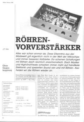 Röhren-Vorverstärker (ohne Gegenkopplung ECC81, ECC82, ECC83)