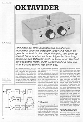 Oktavider (E-Gitarre Frequenzteilung zur Basserzeugung)