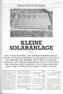 Kleine Solaranlage (12-V-Batterie laden)