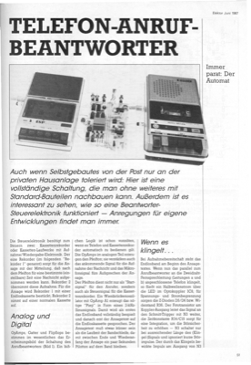 Telefon-Anrufbeantworter (Bauanleitung mit Kassettenrecorder)