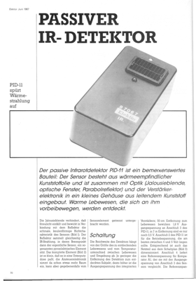 Passiver IR-Detektor (Infrarot PID-11)