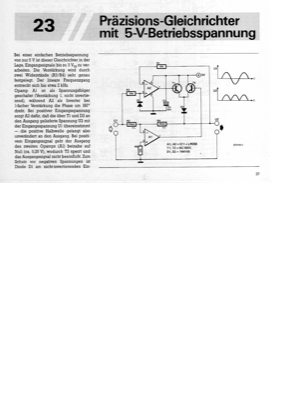 Präzisions-Gleichrichter mit 5V Betriebsspannung (Eingang 3Vss, linear bis 2kHz)