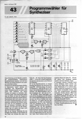 Programmwähler für Synthesizer (Pulsgeber)