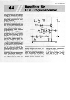 Bandfilter für DCF-Frequenznormal