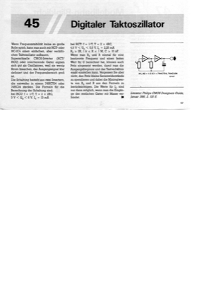 Digitaler Taktozsillator (ohne Quarz, mit CMOS HCT/HCU)
