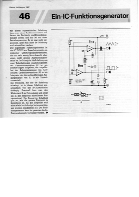 Ein IC-Funktionsgenerator (TLC272)