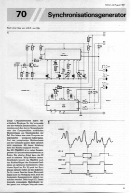 Synchronisationsgenerator (TBA950-2, Computer - Video-Monitor)