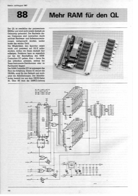 Mehr RAM für den QL (Speichererweiterung um 512K)