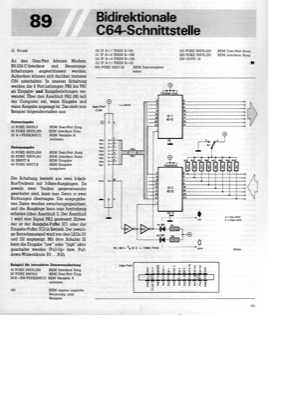 Bidirektionale C64-Schnittstelle (mit 8212)